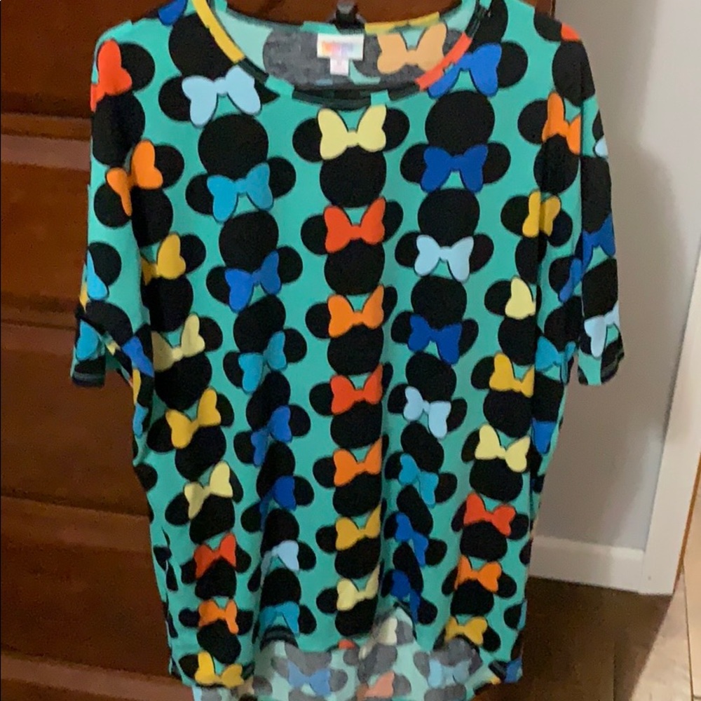 Medium LuLaRoe Disney Minnie Mouse top.